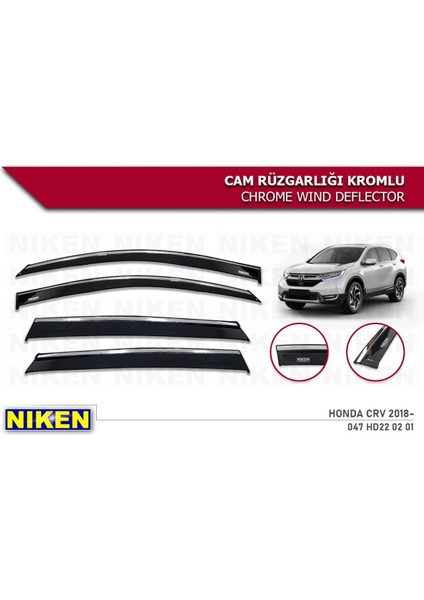 Honda Crv Cr-V 2018 2019 2020 2021 2022 2023 Kromlu Cam Rüzgalığı