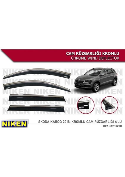 Skoda Karoq Kromlu Cam Rüzgarlığı 2018 Sonrası