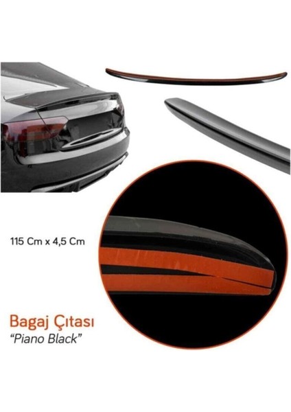 Carpi Egea Bagaj Üstü Spoiler 120 cm Bagaj Çıtası Piano Black