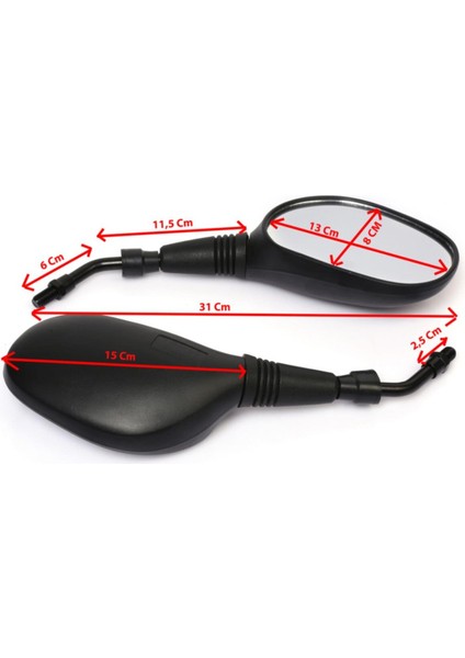 Motosiklet Ayna 10 mm Cub Qy 156/256 Mondial Kh 100 Kh Tvs Ybr Arch Asya 150T-19A Monero S indirimleri