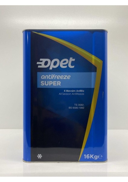 Super Mavi Antifriz (Konsantre) 16 kg 2022 Üretim Opet