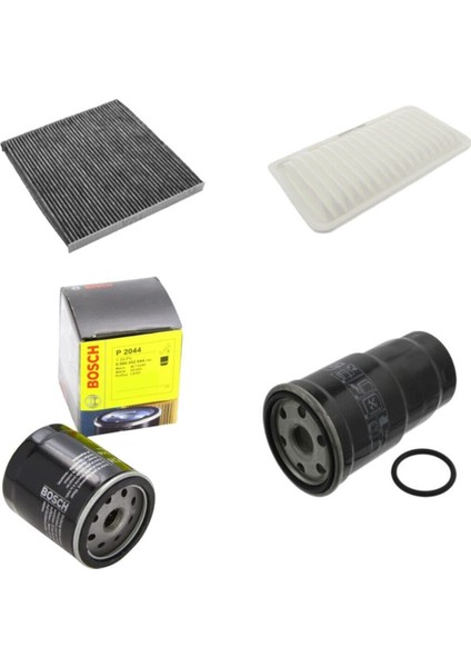 Filtre Bakım Seti Toyota Corolla 1.4d 4d 2002-2007 Dizel Hava + Yağ F. + Yakıt+ Polen Sardes