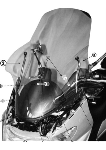 D156KIT Suzukı Burgman An 250-400 (98-02) Rüzgar Siperlik Baglantısı