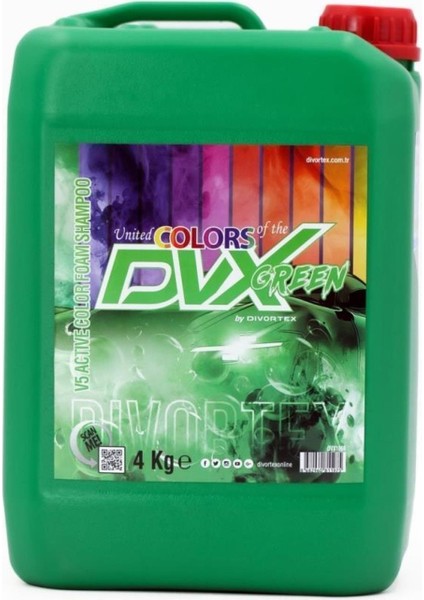 V5 Aktif Renkli Köpük Şampuan Yeşil 4 kg