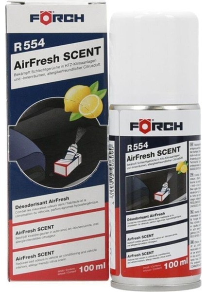 Koku Bombası Alman Teknolojisi Airfresh Scent Araç Klima Temizliği Limon 100 ml