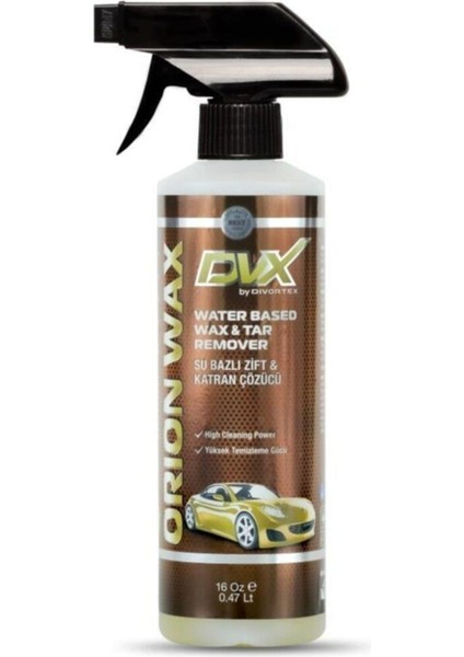 Dvx Orion Wax Su Bazlı Wax ve Katran Çözücü 16 Oz 473 Ml.