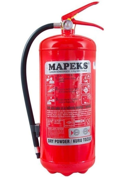Kalite - 6 kg Tozlu Yangın Söndürme Tüpü - Yeni Tip fiyatları