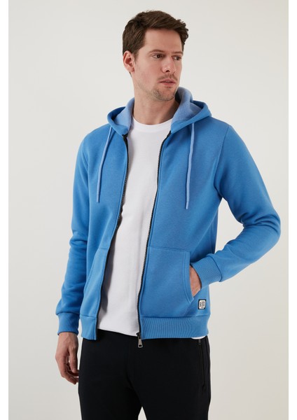 Slim Fit Kapüşonlu Fermuarlı Içi Tüylü Yumuşak Şardonlu Kışlık Sweat Erkek Sweat 5905340 fiyatları