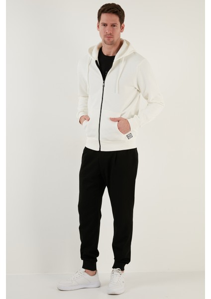Slim Fit Kapüşonlu Fermuarlı Içi Tüylü Yumuşak Şardonlu Kışlık Sweat Erkek Sweat 5905340 fırsatları