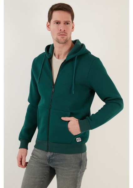 Slim Fit Kapüşonlu Fermuarlı Içi Tüylü Yumuşak Şardonlu Kışlık Sweat Erkek Sweat 5905340 fiyatları