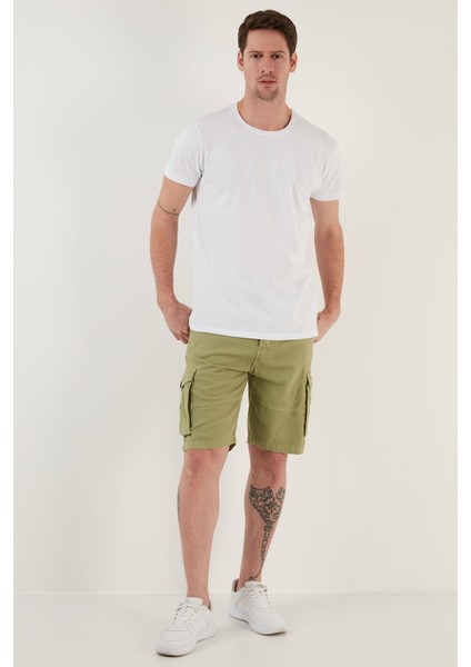 Yazı Baskılı Bisiklet Yaka Pamuk Slim Fit Basic T Shirt Erkek T Shirt 541TACTICAL fırsatları