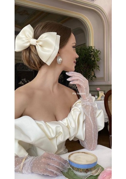 Saten Büyük Boy Gelin Fiyonk Toka