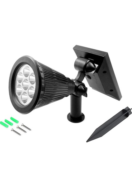7 Led’li Solar Güneş Enerjili Kazıklı Bahçe Çim Duvar Armatürü 7W Aydınlatma fırsatları