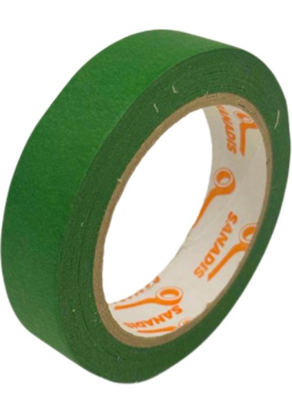 Güçlü Yapışkanlı Çiçek Bandı - Maskeleme Bandı - Yeşil - 2.5 CMX35 Metre