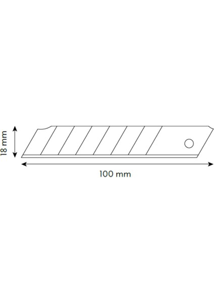 Vıp-Tec Profesyonel 18MM Metal Maket Bıçağı Yerli Üretim
