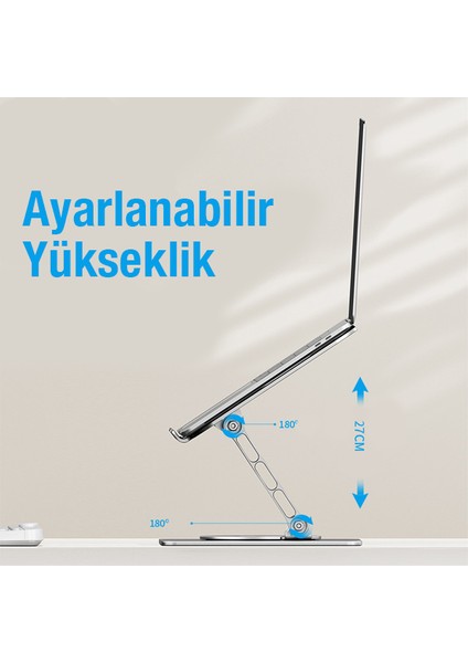 S1 Pro Dell Xps 13 Inç Uyumlu Yüksek Ayarlı Notebook Altlığı Yükseltici Dönen Stand