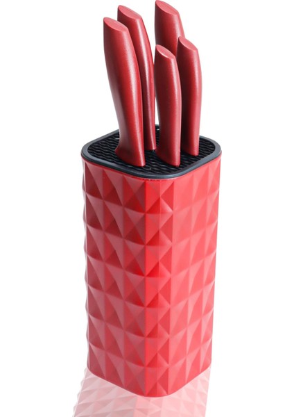 CKR2870 Akrilik Plastik Standlı 6 Parça Bıçak Seti Kırmızı fiyatları