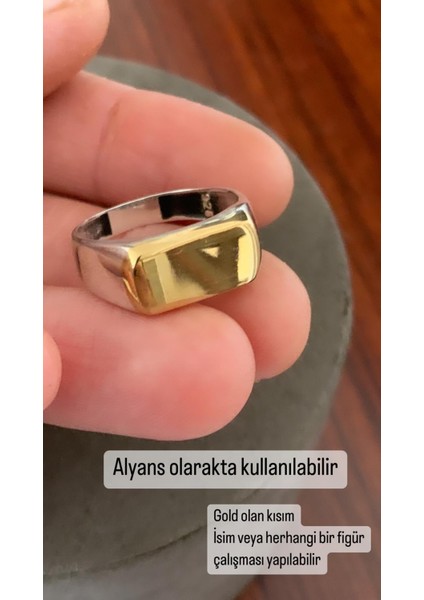 Isim Yazılabilen Gümüş Yüzük