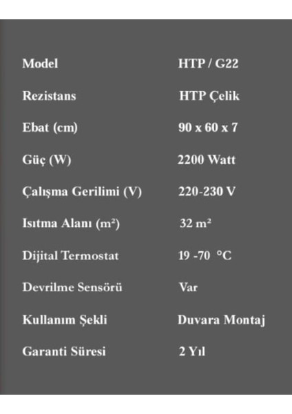 Elektrikli Kalorifer Isı Transfer Paneli