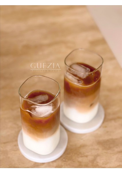 Isıya Dayanıklı Borosilikat Dikdörtgen Bardak | Kahve ve Sunum Bardağı 380 ml 2'li