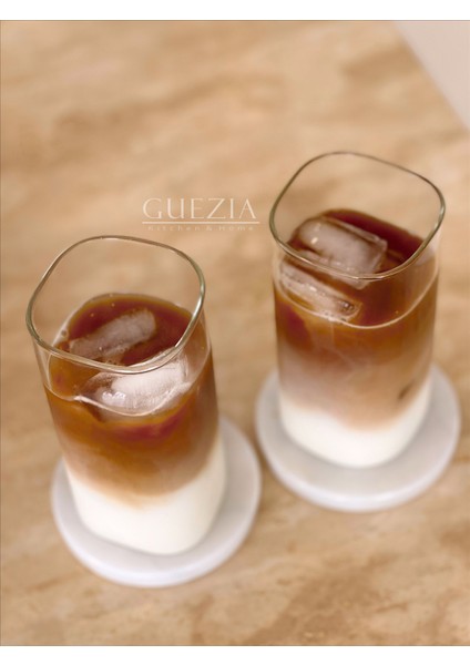 Isıya Dayanıklı Borosilikat Dikdörtgen Bardak | Kahve ve Sunum Bardağı 380 ml 2'li modelleri