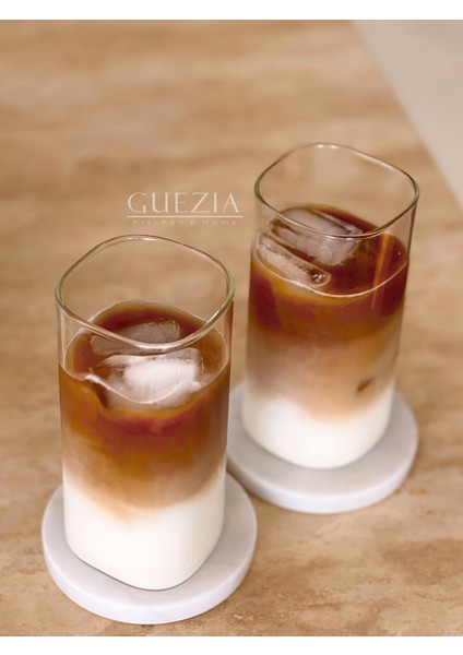 Isıya Dayanıklı Borosilikat Dikdörtgen Bardak | Kahve ve Sunum Bardağı 380 ml 2'li fırsatları