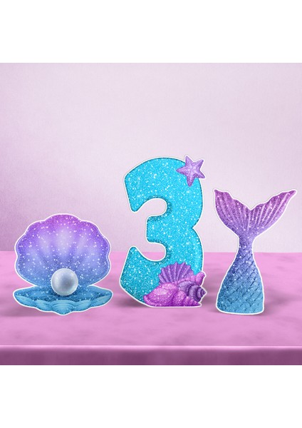 Deniz Kızı Temalı 3 Yaş Doğum Günü Parti Seti - Mini