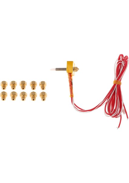 Montajlı Ekstrüder Kit 1.75MM +10PCS 0.4 mm Nozul Baskı Kafası (Yurt Dışından)