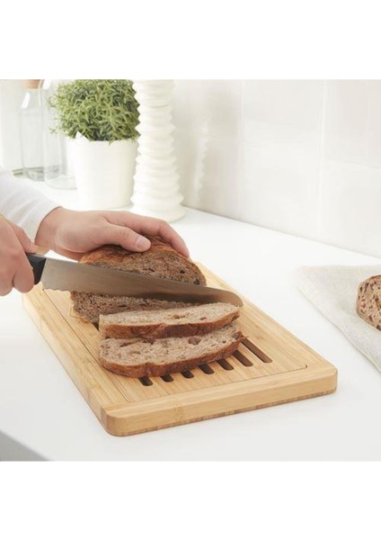 Bambu Kesme Tahtası 37X24 cm Tepsili-Sunumluk Kesme Tahtası fiyatları