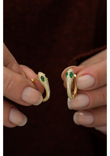 925 Ayar Gold Yılan Küpe Kadın Gümüş Küpe fiyatları