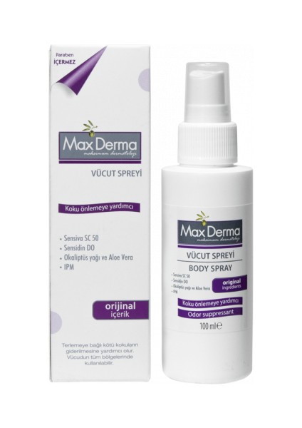 Max Derma Maxderma Body Sprey Koku Önleyici 100 ml