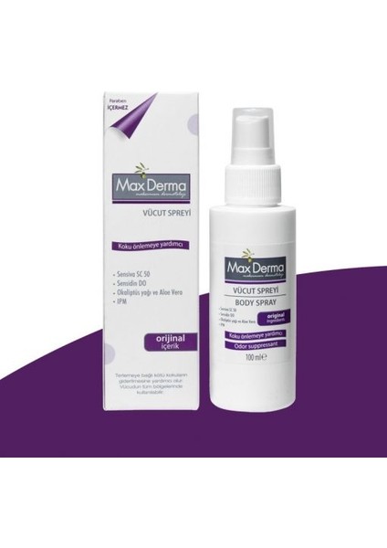 Max Derma Maxderma Body Sprey Koku Önleyici 100 ml