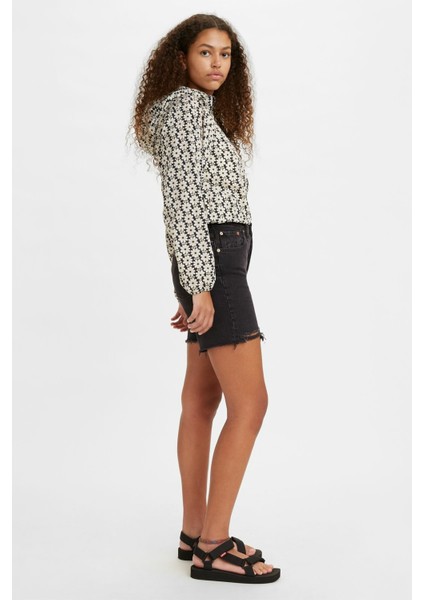 501 Mid Thigh Kadın Şort - Lunar Black
