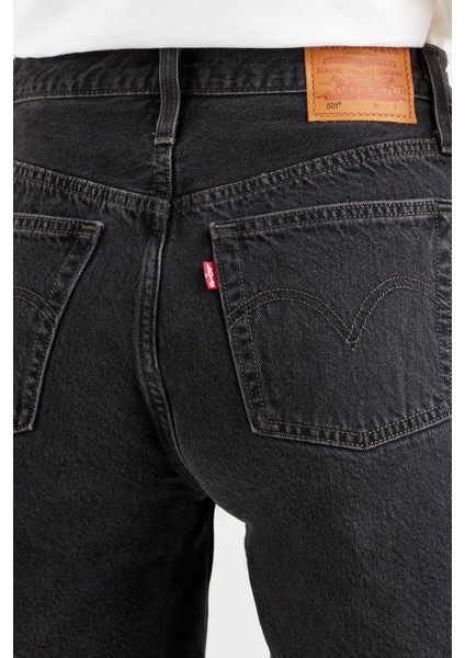 501 Mid Thigh Kadın Şort - Lunar Black