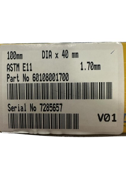 Retsch Analiz Eleği 100 x 40 mm1,70 mm12MESH Astm E 11 60.108.001700