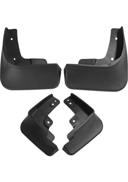 Araba Çamur Flaps 4 Adet Ön Set - Siyah (Yurt Dışından)