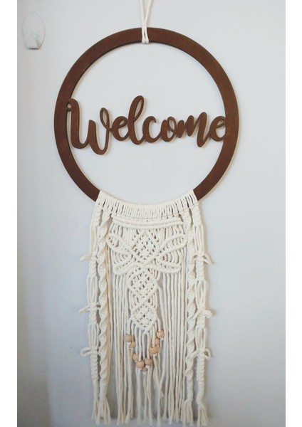 Makrome Welcome Kapı Süsü