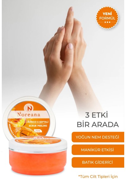 Mango Şeftali Scrub Peeling 250 ml Çilek Bacak Batık Önleyici