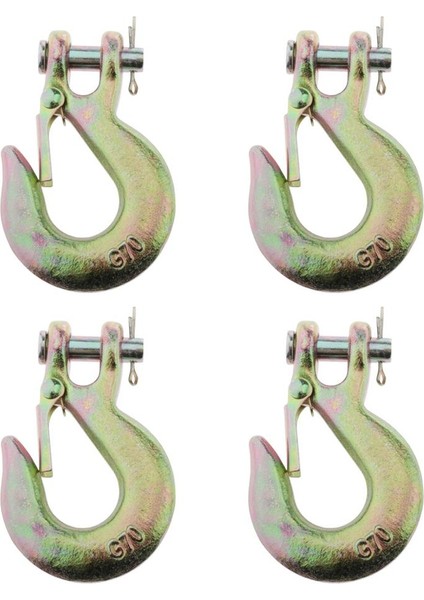 4pcs 1/4 "vinç Kanca Kurtarma 4WD Zincir Kanca Kayması Kanca Çinko Kaplama Alaşımı (Yurt Dışından)