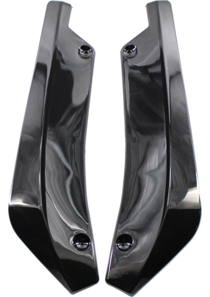 1 Çift Arka Tampon Dudak Ayırıcı Dekoratif Kamyonlar Off-Roads Suv'lar Parlak Siyah (Yurt Dışından)