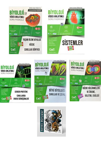 2023 Biyoloji Soru Fasikülleri (5 Fasikül Seti ) (Renkli Dünyalar Dünyalar )