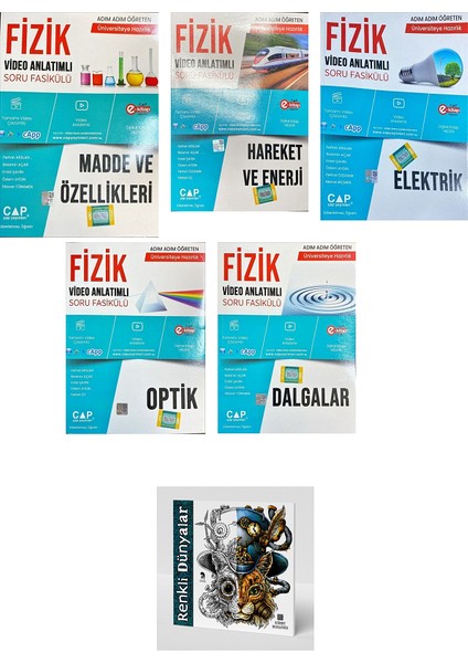 TYT 2023 Fizik Soru Fasikülleri (5 Fasikül) (Renkli Dünyalar )