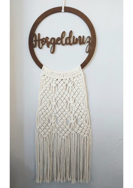 Makrome Hoşgeldiniz Kapı Süsü modelleri