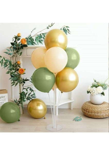 Balon Standı Küf Yeşili Gold Krem
