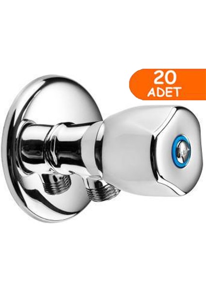 20 Adet Eca Pınar Rozetli Ara-Taharet Musluğu 104 (Toptan) Blister Ambalajlı