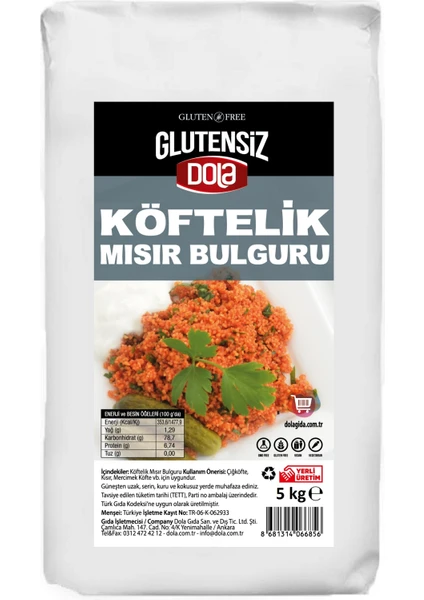 Glutensiz Köftelik Mısır Bulguru 5 kg