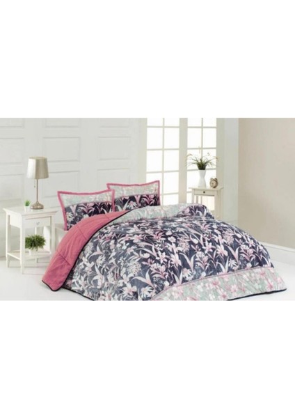 Comforter Çiğdem Gül Kurusu Tek Kişilik Yorgan Seti Uyku Seti