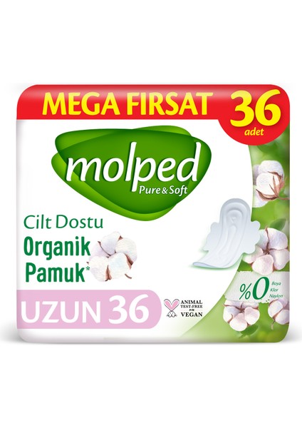 Pure&Soft Hijyenik Ped Mega Uzun 36 Adet