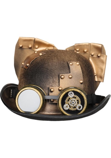 Steampunk Top Hat Cosplay Hat Unisex Için Steampunk Partisi Düğün Dekorasyonu Brown 29X24.5X15CM (Yurt Dışından)