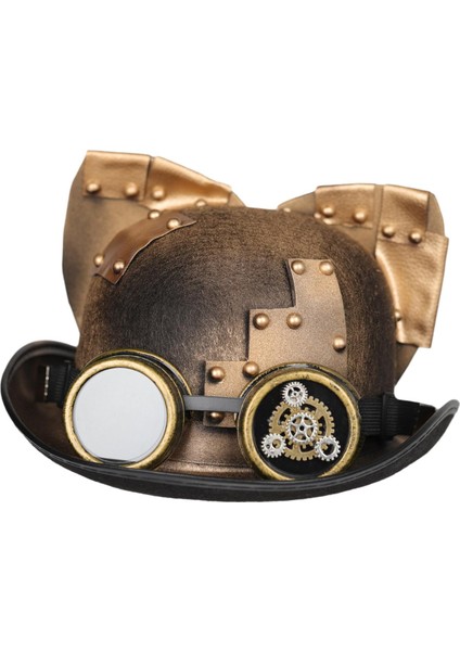 Steampunk Top Hat Cosplay Hat Unisex Için Steampunk Partisi Düğün Dekorasyonu Brown 29X24.5X15CM (Yurt Dışından) fiyatları
